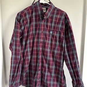 Cinch Eggplant Purple Button Down